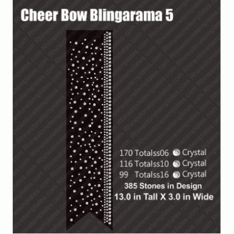 Cheer Bow Blingarama 5 Rhinestone Download EPS SVG