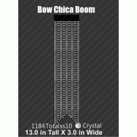 Cheer Bow Chica Boom Rhinestone Digital Download Design EPS SVG