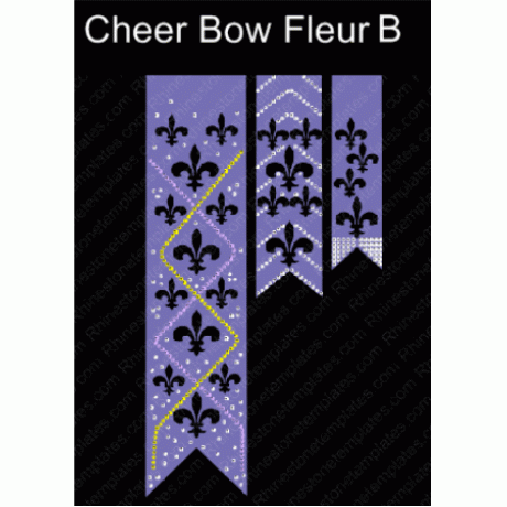 Cheer Bow Fleur B Trio Bundle Design Eps SVG