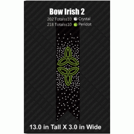 Cheer Bow Irish 2 Rhinestone Download EPS SVG
