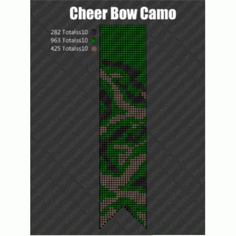 Cheer Bow Camo Rhinestone Digital EPS SVG