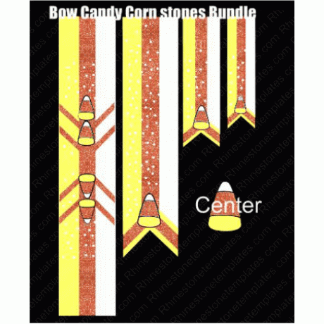 Cheer Bow Candy Corn Bundle Stones Download EPS SVG PLT