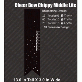 Cheer Bow Chippy Middle Lite Rhinestone Download 