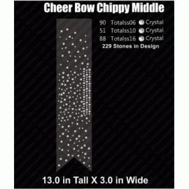 Cheer Bow Chippy Middle Rhinestone Download EPS SVG