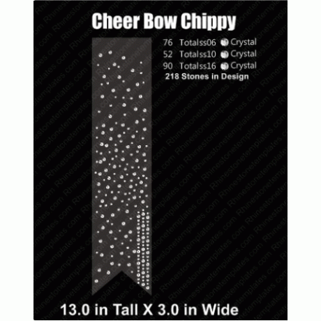 Cheer Bow Chippy Rhinestone Download EPS SVG