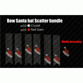 Cheer Bow Santa Hat Bundle Rhinestone Download EPS SVG