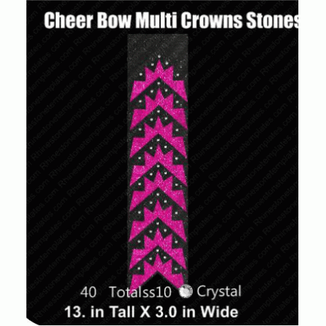 Cheer Bow Multi Crowns Stone Rhinestone Download EPS SVG Cheer Bow Multi Crowns Stone Rhinestone Download EPS SVG