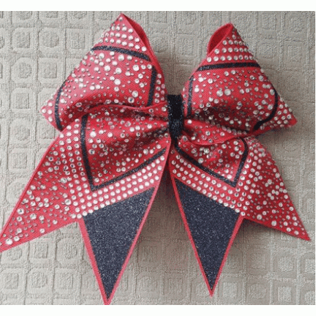 Cheer Bow D is for Diamonds Rhinestone Download EPS SVG