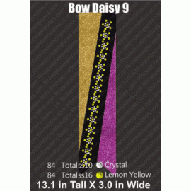 Cheer Bow Daisy 9 Rhinestone Download EPS SVG