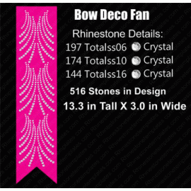 Cheer Bow Deco Fan Rhinestone Download EPS SVG