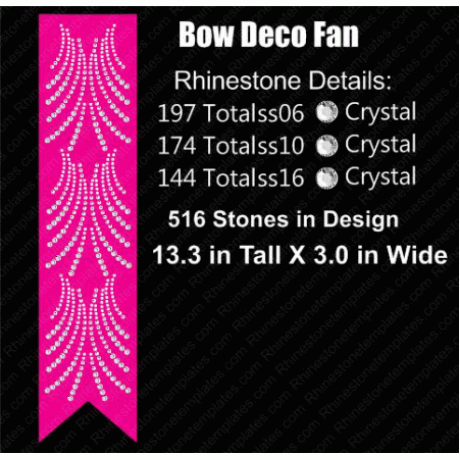 Cheer Bow Deco Fan Rhinestone Download EPS SVG