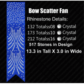 Cheer Bow Deco Fan Rhinestone Download EPS SVG