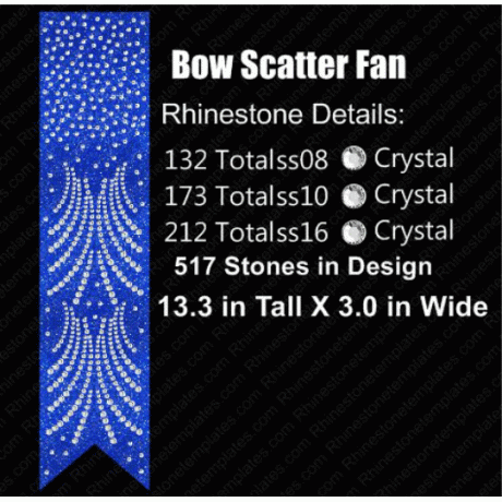 Cheer Bow Deco Fan Rhinestone Download EPS SVG