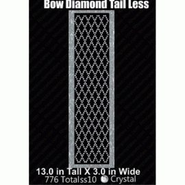 Cheer Bow Diamond Tailless Rhinestone Download EPS SVG
