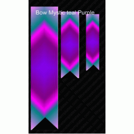 Cheer Bow Mystic Teal and Purple Download Dye Sublimation 