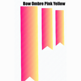 Cheer Bow Ombre Pink to Yellow Trio Download