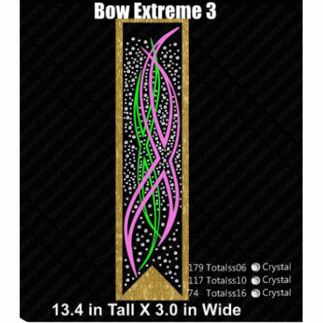 Cheer Bow Extreme 3 Rhinestone Download EPS SVG