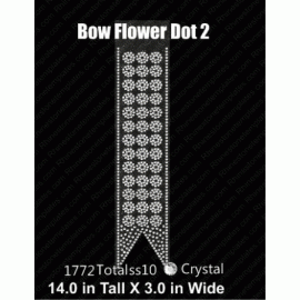Cheer Bow Flower Dot 2 Rhinestone Download EPS SVG