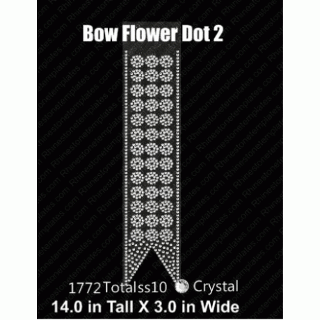 Cheer Bow Flower Dot 2 Rhinestone Download EPS SVG