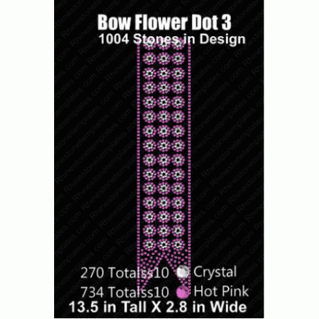 Cheer Bow Flower Dot 3 Rhinestone Download EPS SVG