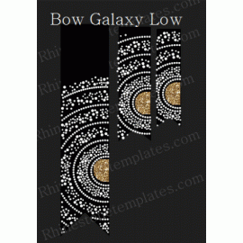 Cheer Bow Galaxy Low Trio Rhinestone Design Download EPS SVG