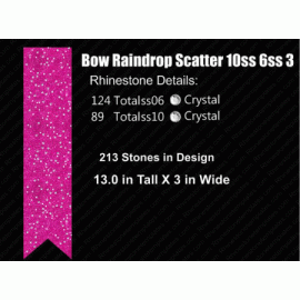 Raindrop Scatter 3 Rhinestone Cheer Bow Download EPS SVG
