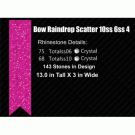 Raindrop Scatter 4 Rhinestone Cheer Bow Download EPS SVG