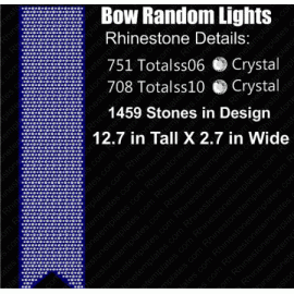 Cheer Bow Random Lights Rhinestone Download EPS SVG