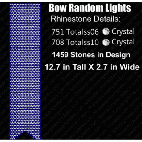 Cheer Bow Random Lights Rhinestone Download EPS SVG