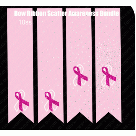 Rhinestone Cheer Bow Ribbon Scatter Digital Design EPS SVG