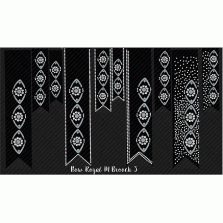 Cheer Bow Royal M Brooch 3 Bundle Digital EPS SVG
