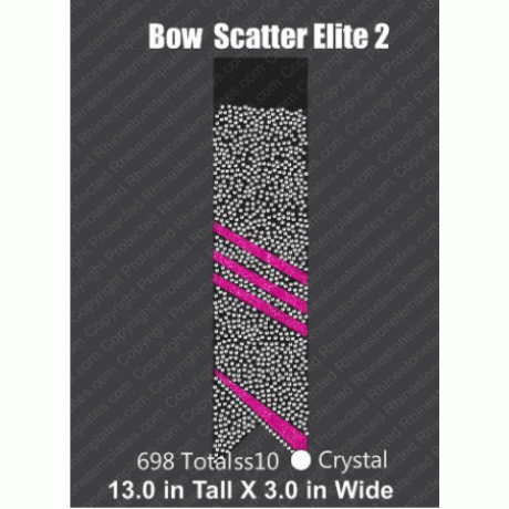 Cheer Bow Scatter Elite 2 Rhinestone Download EPS SVG PLT