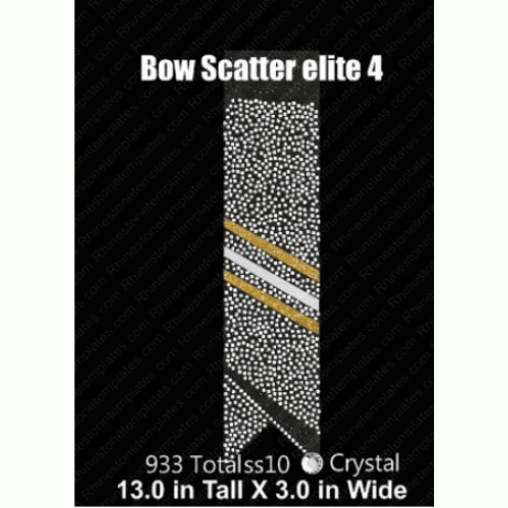 Cheer Bow Scatter Elite 4 Rhinestone Download EPS SVG