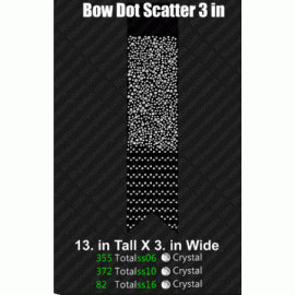 Cheer Bow Dot Scatter 3 inch Rhinestone Download EPS SVG