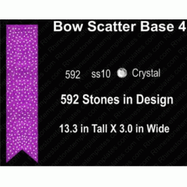 Cheer Bow Scatter Base 4 Rhinestone Download EPS SVG