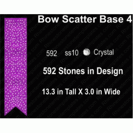 Cheer Bow Scatter Base 4 Rhinestone Download EPS SVG