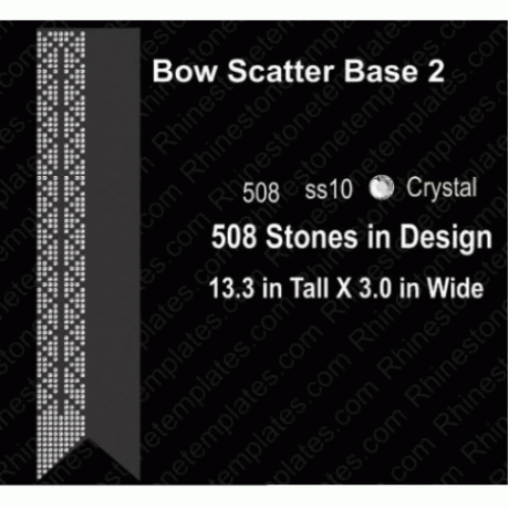 Cheer Bow Scatter Base 2 Rhinestone Download EPS SVG