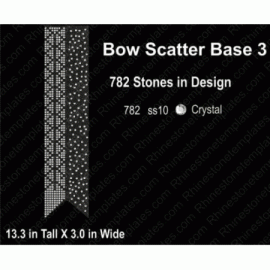 Cheer Bow Scatter Base 3 Rhinestone Download EPS SVG
