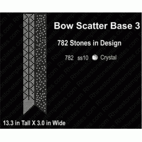 Cheer Bow Scatter Base 3 Rhinestone Download EPS SVG