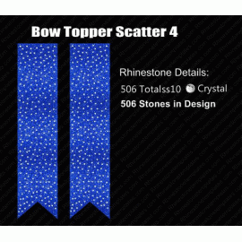 Cheer Bow Topper Scatter 4 Rhinestone Download EPS SVG