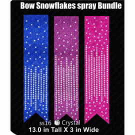 Cheer Bow Snowflakes Bundle Rhinestone Download EPS SVG