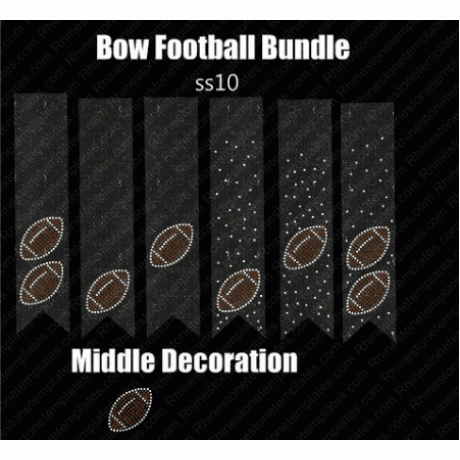 Cheer Bow Football Bundle Rhinestone Download EPS SVG