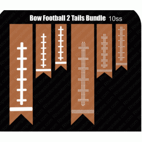 Cheer Bow Football 2 Tails Bundle