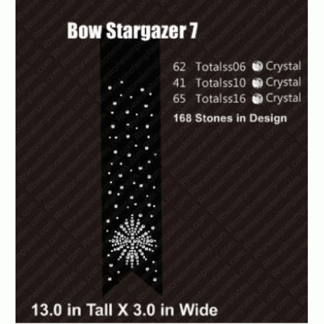 Cheer Bow Stargazer 7 Rhinestone Design Download EPS SVG Cheer Bow Stargazer 7 Rhinestone Design Download EPS SVG
