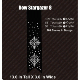 Cheer Bow Stargazer 8 Rhinestone Design Download EPS SVG