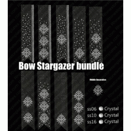 Cheer Bow Stargazer Bundle Rhinestone Design Download EPS SVG