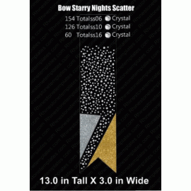 Cheer Bow Starry Nights Scatter Rhinestone Download EPS SVG