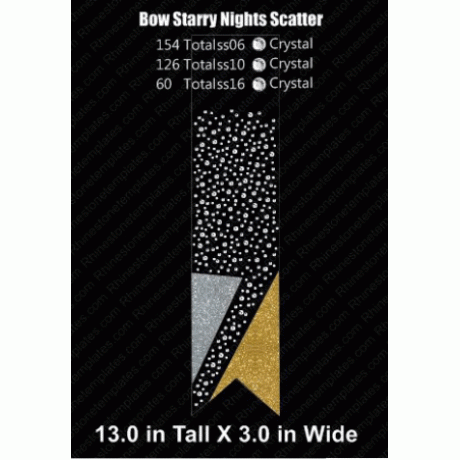 Cheer Bow Starry Nights Scatter Rhinestone Download EPS SVG