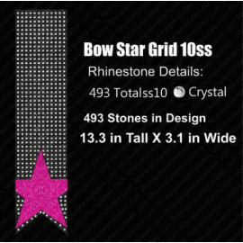 Cheer Bow Star Grid Rhinestone Download EPS SVG