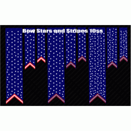 Cheer Bow Bundle Stars and Stripes Design EPS SVG